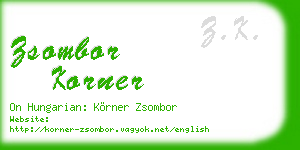 zsombor korner business card
